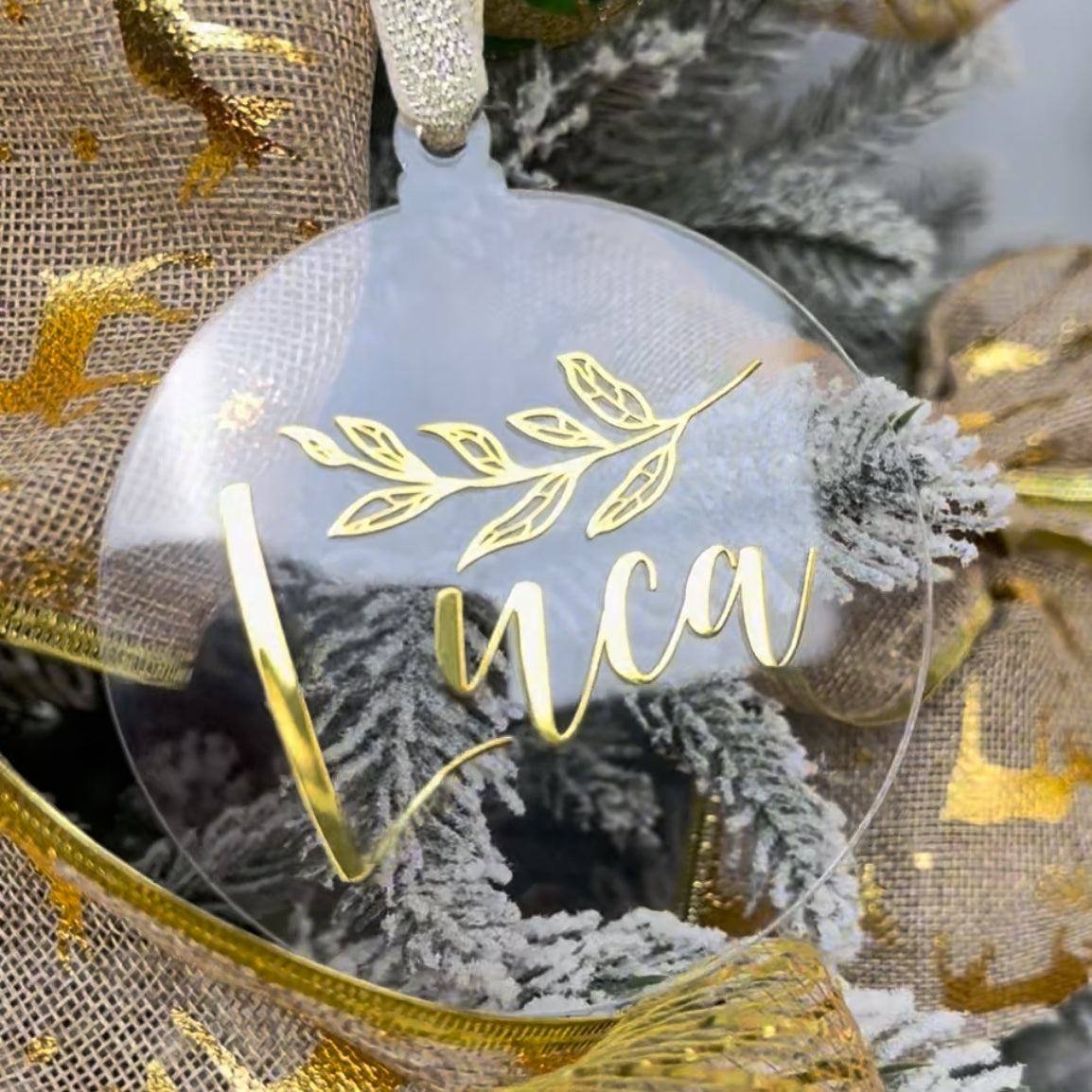 Clear Round Acrylic Christmas Ornament 3MM Thick – UNIQOOO