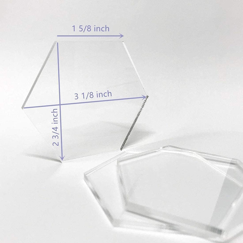 Uniqooo 500pcs Clear Hexagon Acrylic Blanks Place Cards, 1/8inch ，3mm Thickness, Wholesale