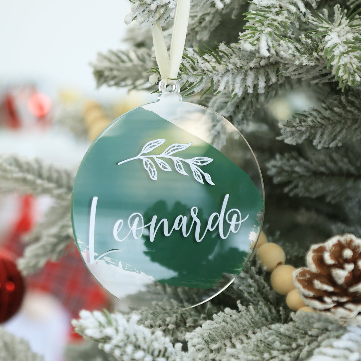 22 Pack 4'' Clear Round Acrylic Christmas Ornament – UNIQOOO