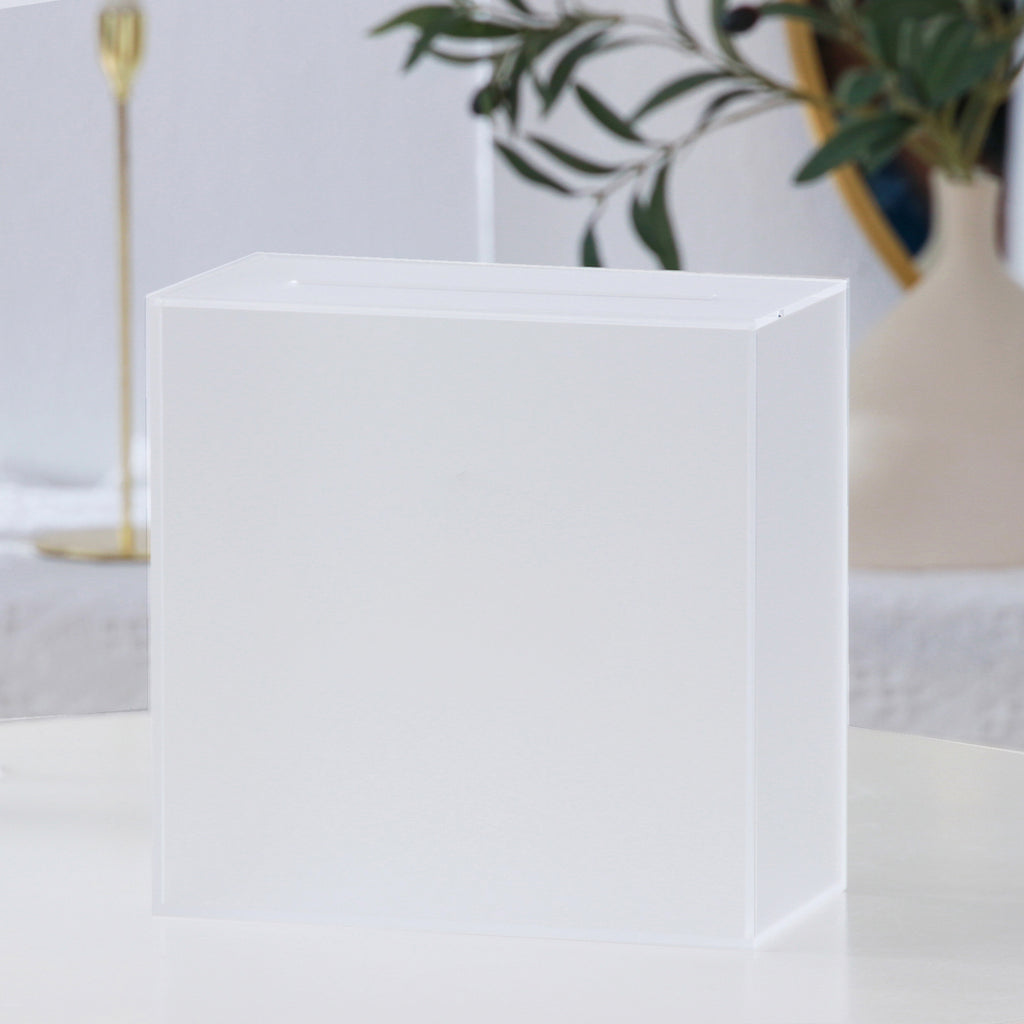 Acrylic Card Box, Frosted / No Print