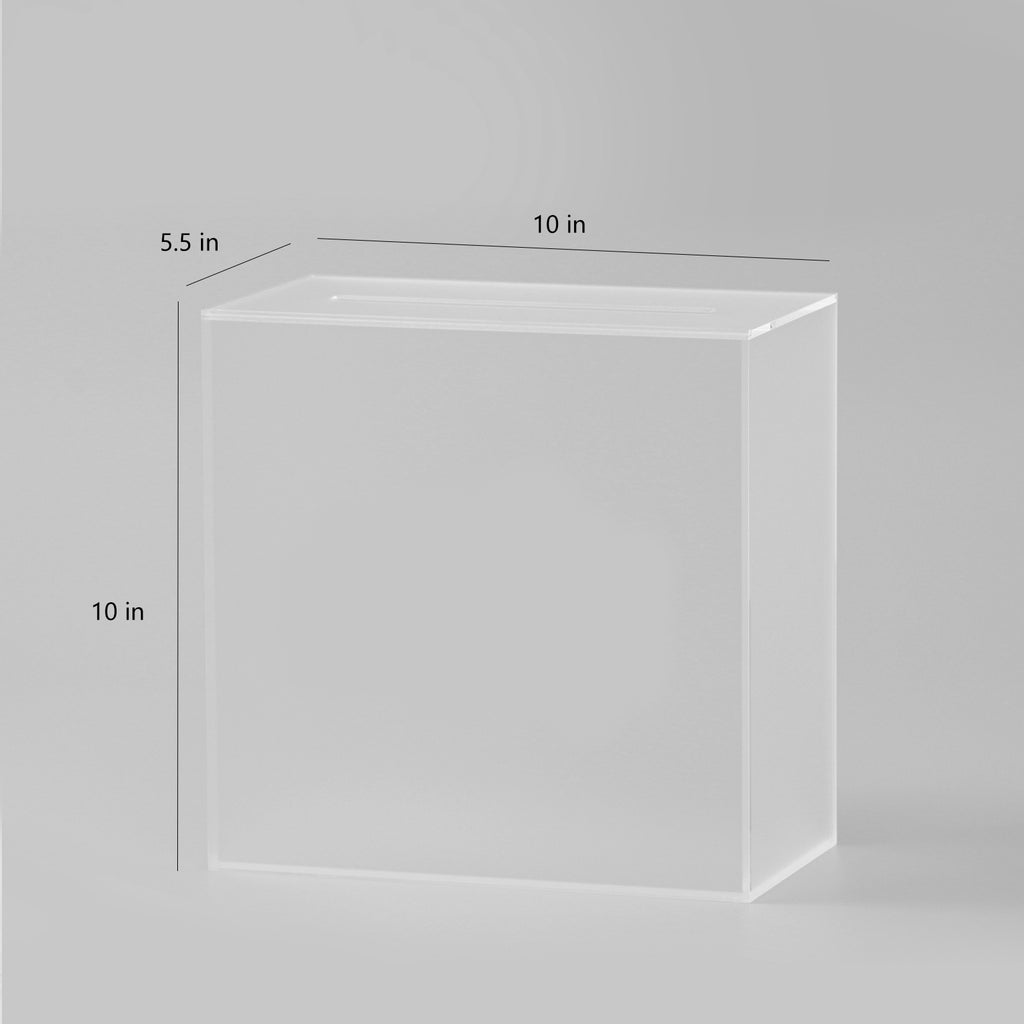 Acrylic Card Box, Frosted / No Print