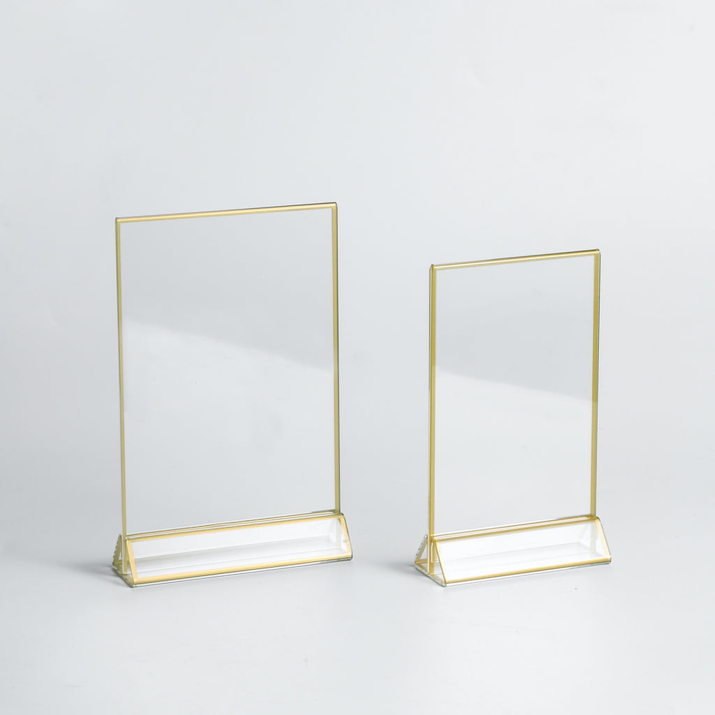 Gold 4 x 6 Self-Adhesive Slide In Photo Holder Frame