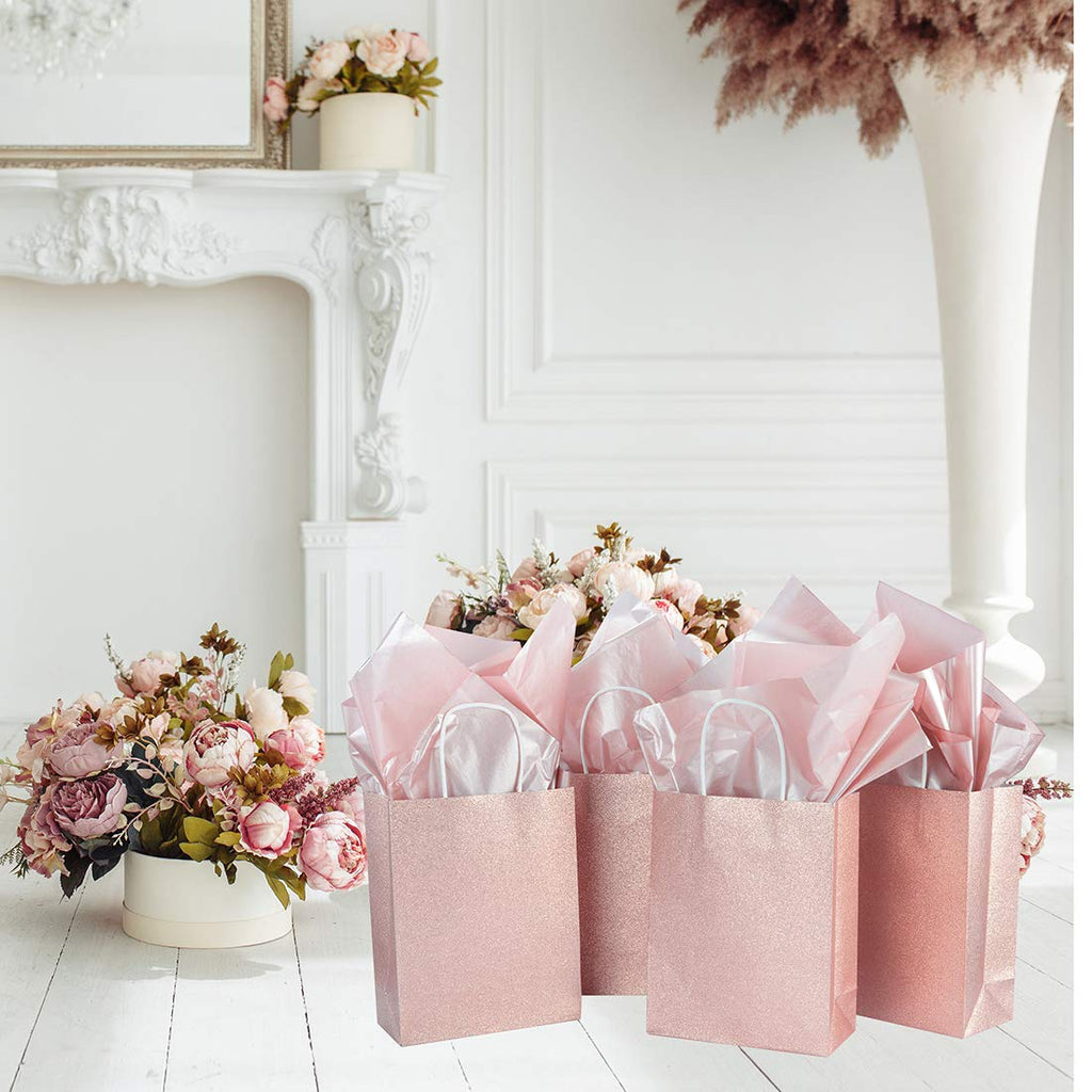 Blush Rose Drip Wrapping Paper by Rose Gold