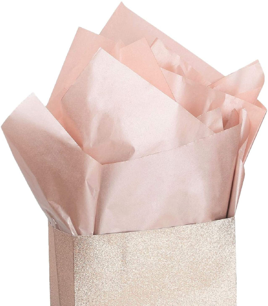 40 Sheets Premium Metallic Rose Gold Tissue Gift Wrap Paper, 20 X 26