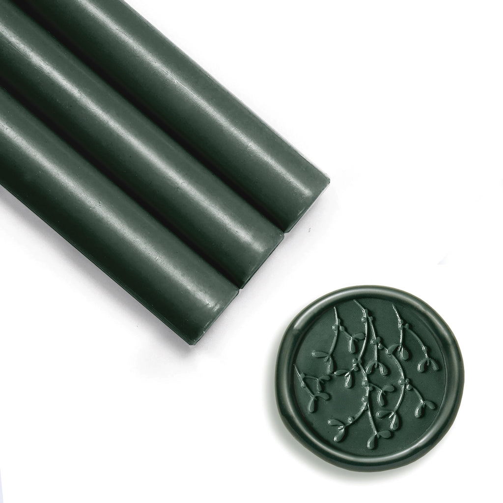 Forest Pine Green Sealing Wax Sticks, 8 Pack
