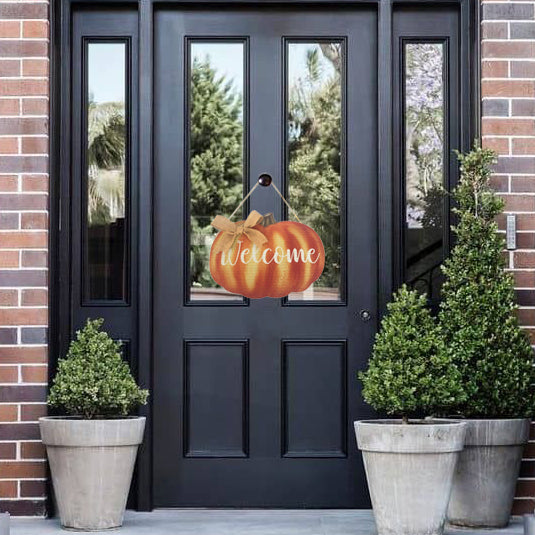 Welcome Pumpkin Door Sign