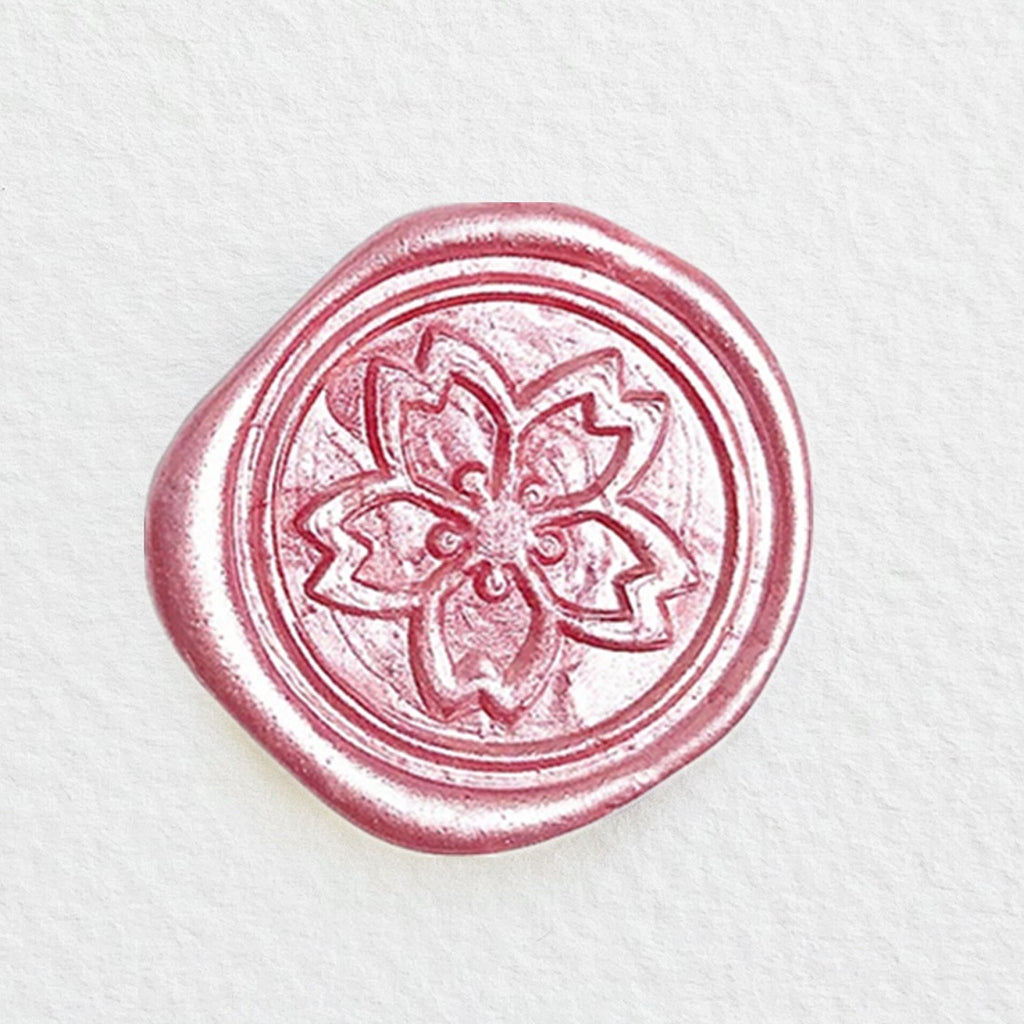 60pcs Cherry Blossom Glitter Sakura Wax Seal Stamp Beads DIY