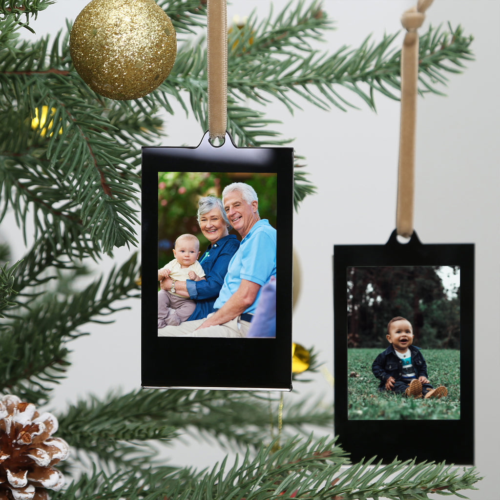 Christmas Fujifilm Instax Mini Acrylic Frames, 8 Pack Black Acrylic Frames for Picture, Christmas Tree Ornaments
