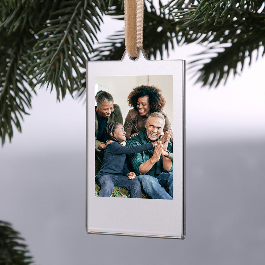 Christmas Fujifilm Instax Mini Acrylic Frames, 8 Pack Silver Acrylic Frames for Picture, Christmas Tree Ornaments