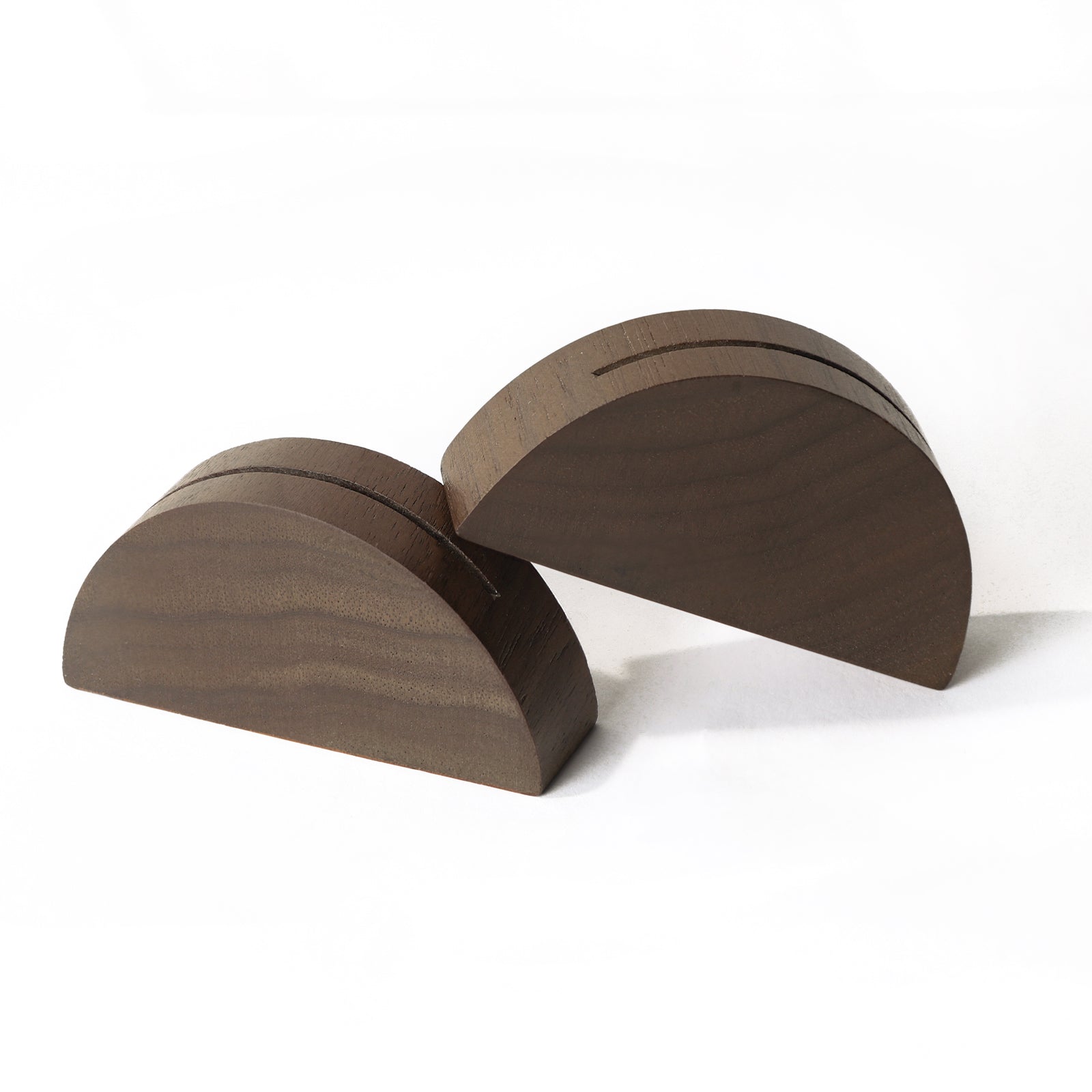 10 Set 2" Arch Walnut Wood Stand with Cards |1.2mm Slot, for Wedding Table Number Sign, Place Card Holder, Photo Display Stand | for Event Decor, Retail Shop, Cafe Restaurant Menu, Business Card, Name Tag