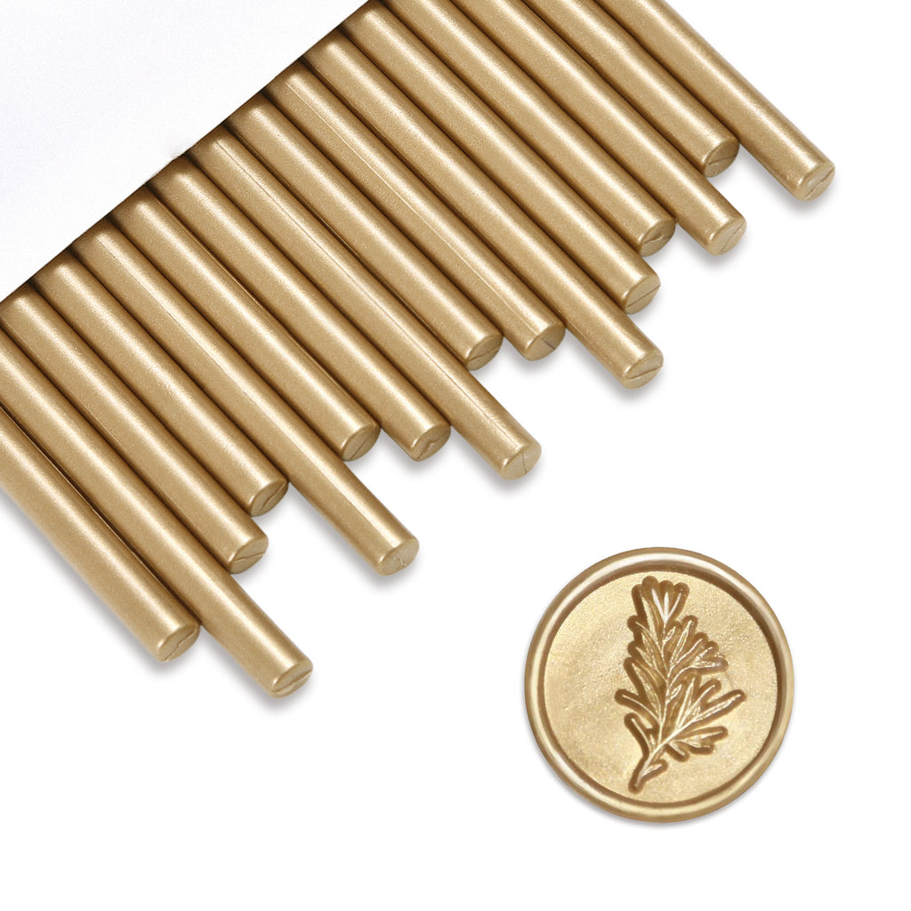 Mini Light Gold Sealing Wax Sticks, 16 Pack