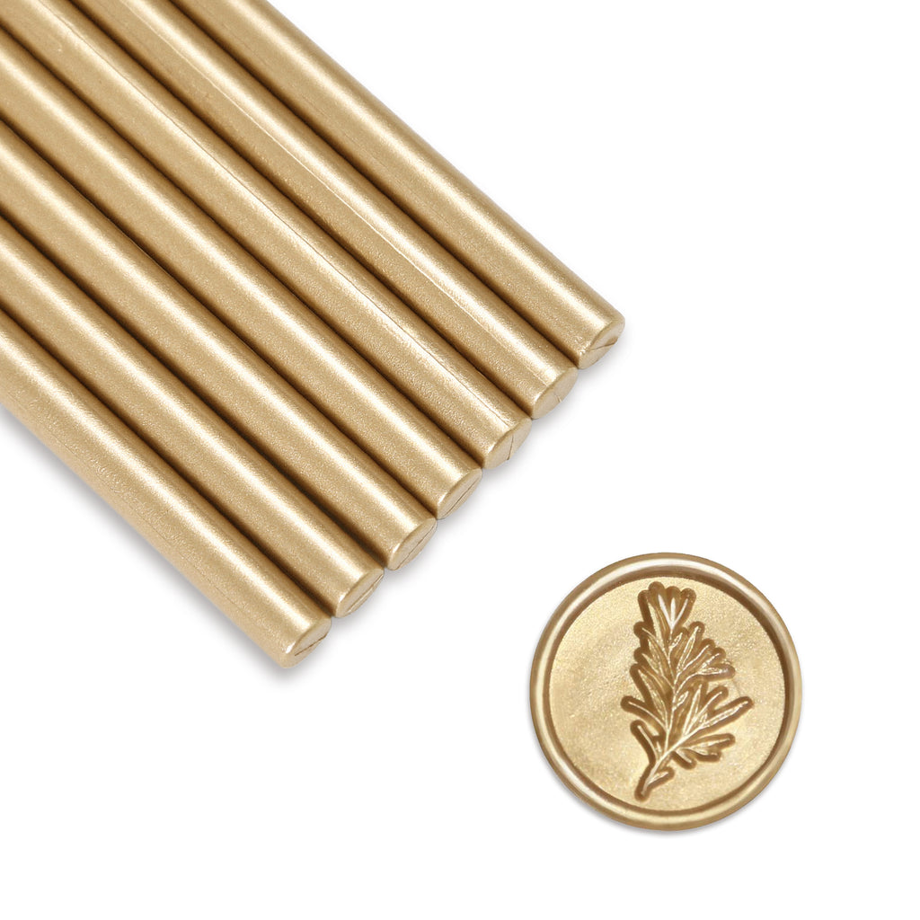 Mini Light Gold Sealing Wax Sticks, 16 Pack