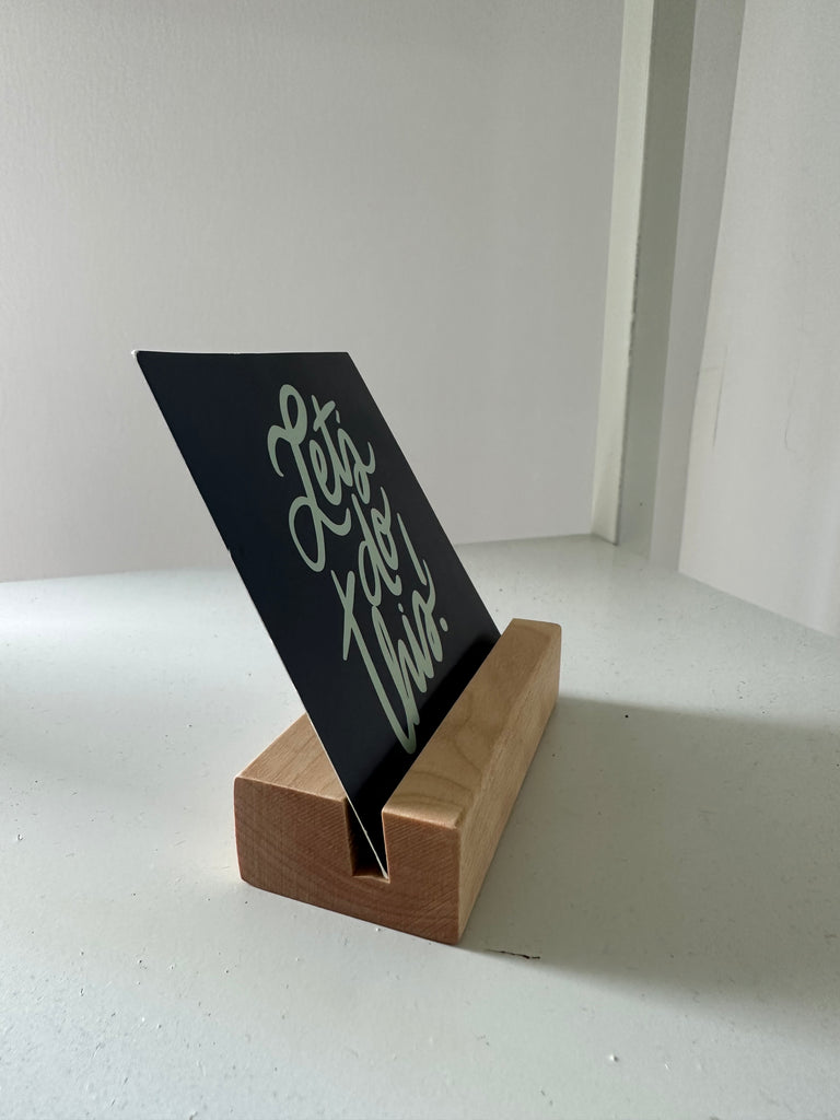 3.5" Birch Wood Calendar Stand Mini Size