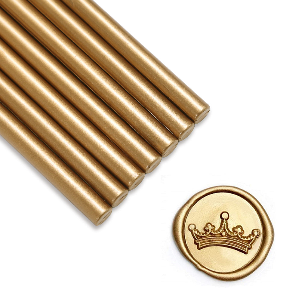 Mini Antique Gold Sealing Wax Sticks, 16 Pack