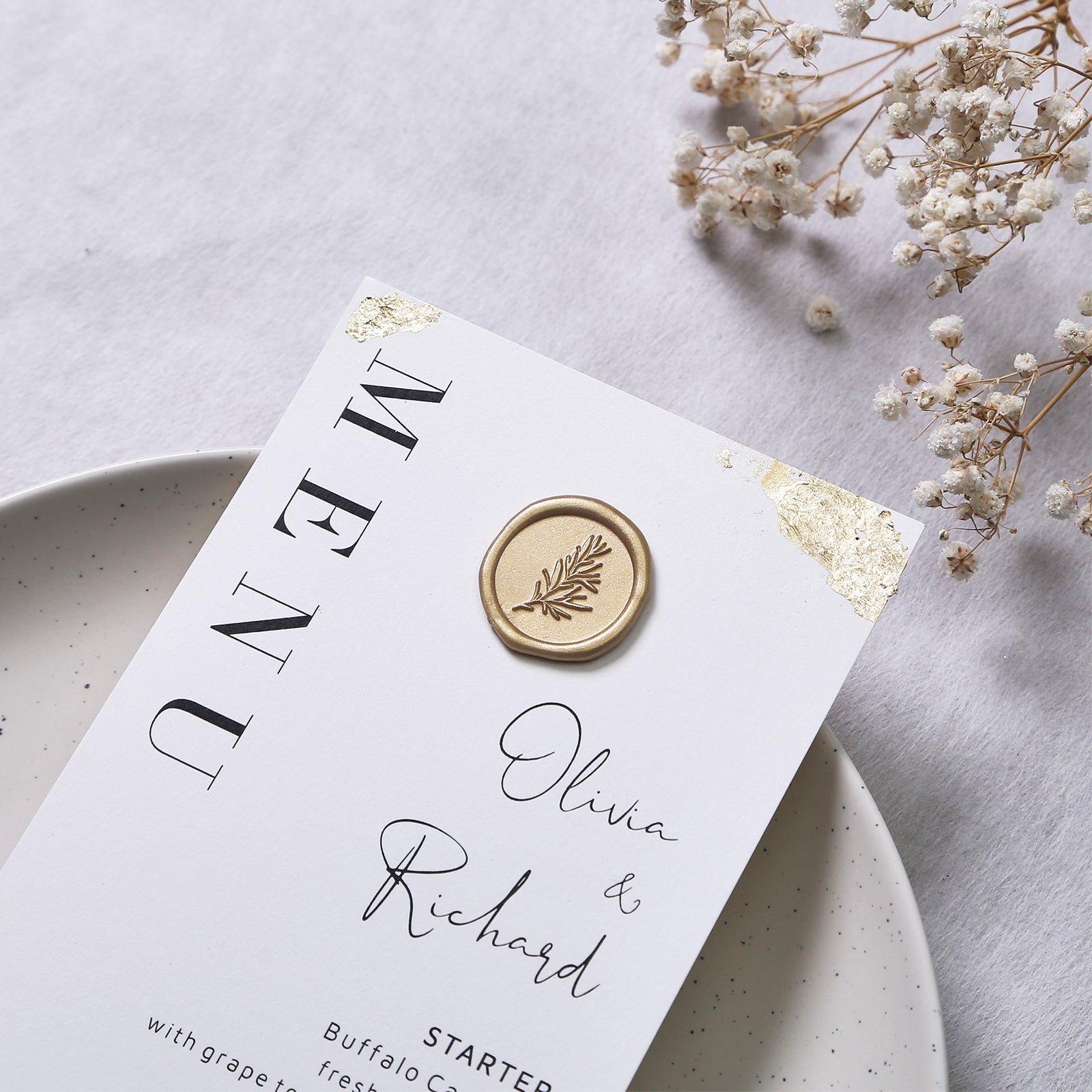 Wax Seal Stickers - Wedding Invitation Envelope Seal Stickers Self Adhesive Posecco Metallic Light Gold Stickers, Rosemary, 100pcs
