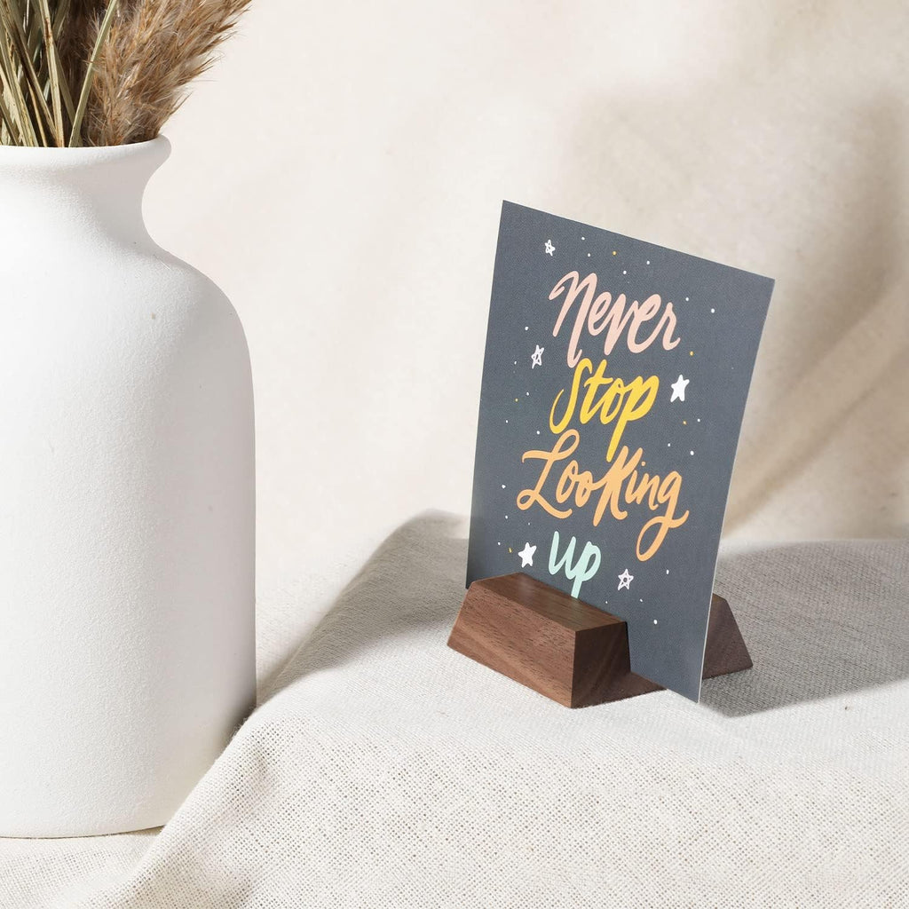 UNIQOOO 12 Pack Wood Stand for Cardstock, Wedding Table Numbers Holder ...