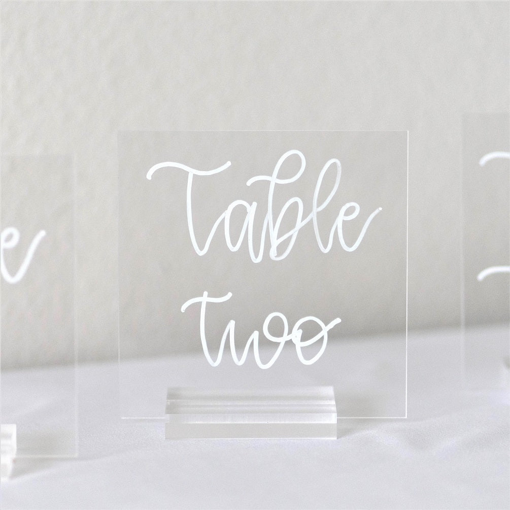 5x5 inch Square Clear Blank Acrylic Sheet | Table Number Signs | Wedding Invites, Wholesale