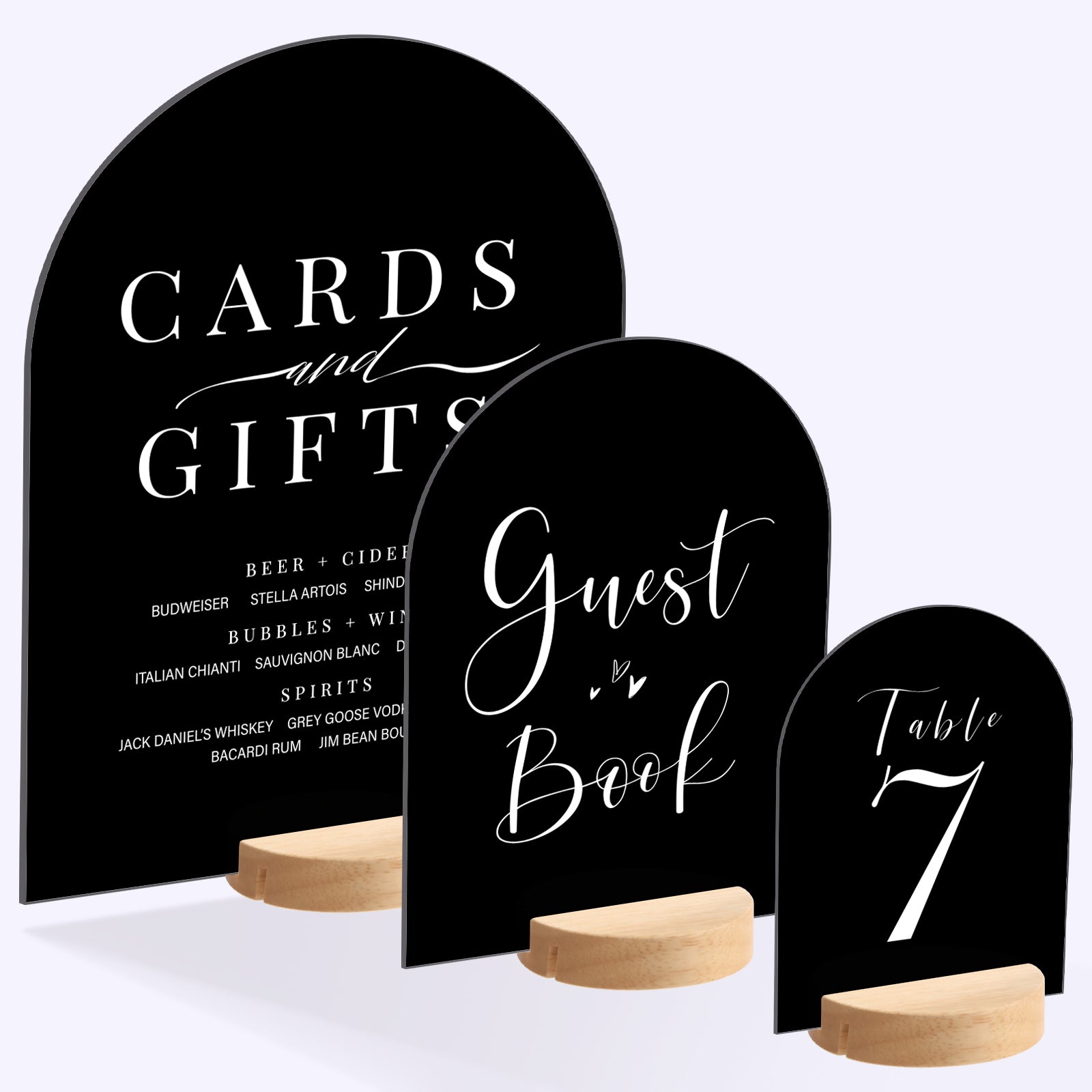 UNIQOOO 6 Pack 4" Round Birch Wood Stands for Wedding Acrylic Sign, Wood Table Number Holders for 1/8 Thick Acrylic Sheets | Wedding Display Stand, Card Holder for Bar Menu, Retail Sign, Party