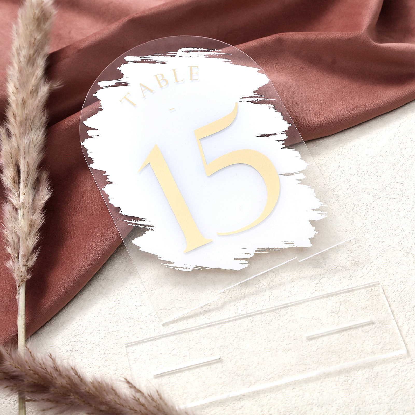 Uniqooo Frosted Arch Wedding Table Numbers 1 15 W Stands | INDIA