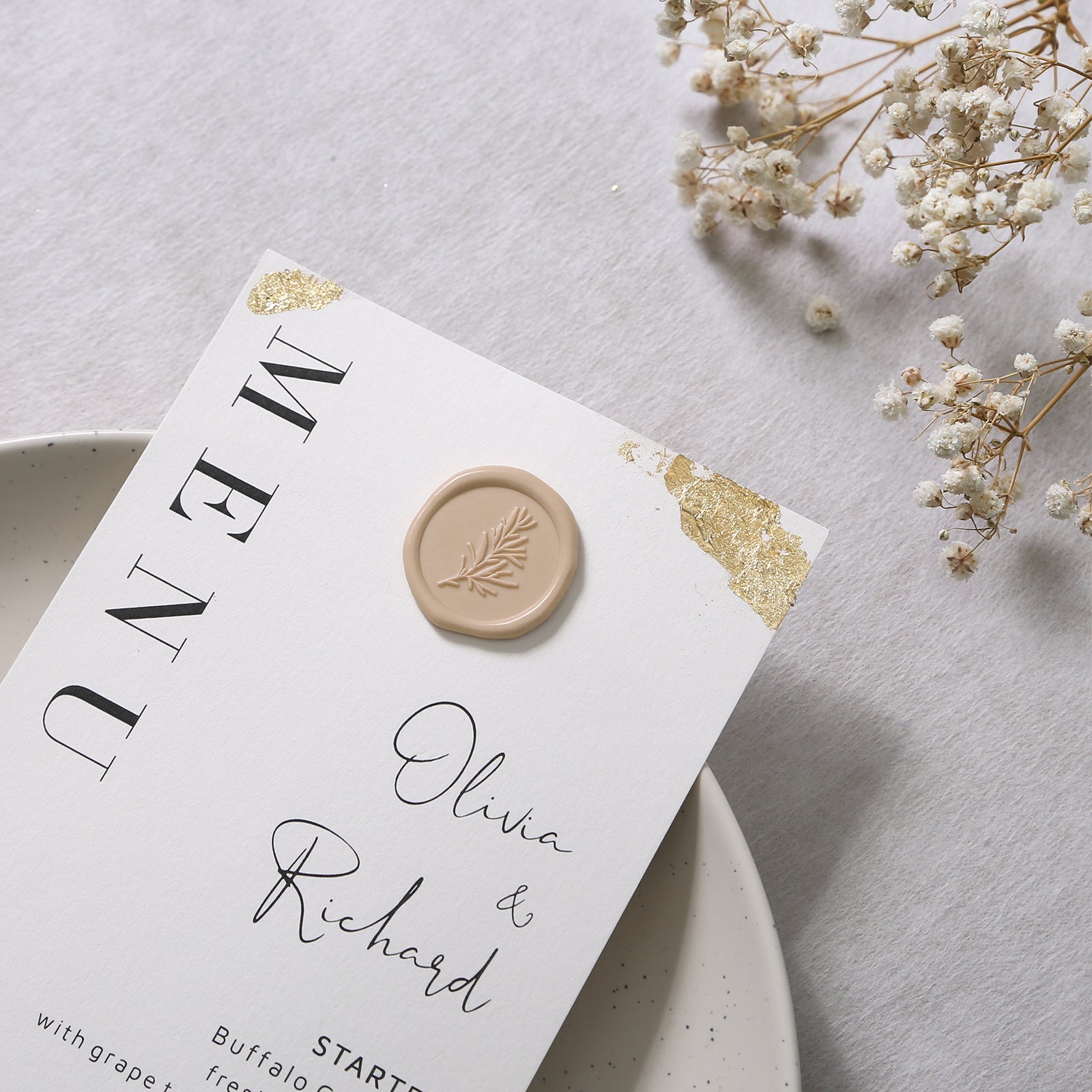 Wax Seal Stickers - Wedding Invitation Envelope Seal Stickers Self Adhesive Taupe Stickers, Eucalyptus, 100pcs