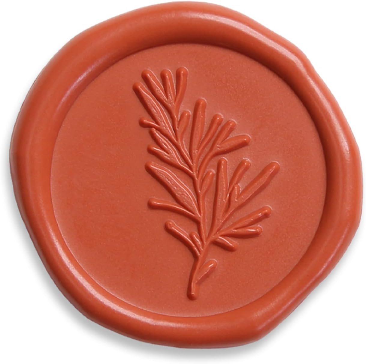 Wax Seal Stickers - Wedding Invitation Envelope Seal Stickers Self Adhesive Terra Cotta Orange Stickers,Rosemary, 50pcs