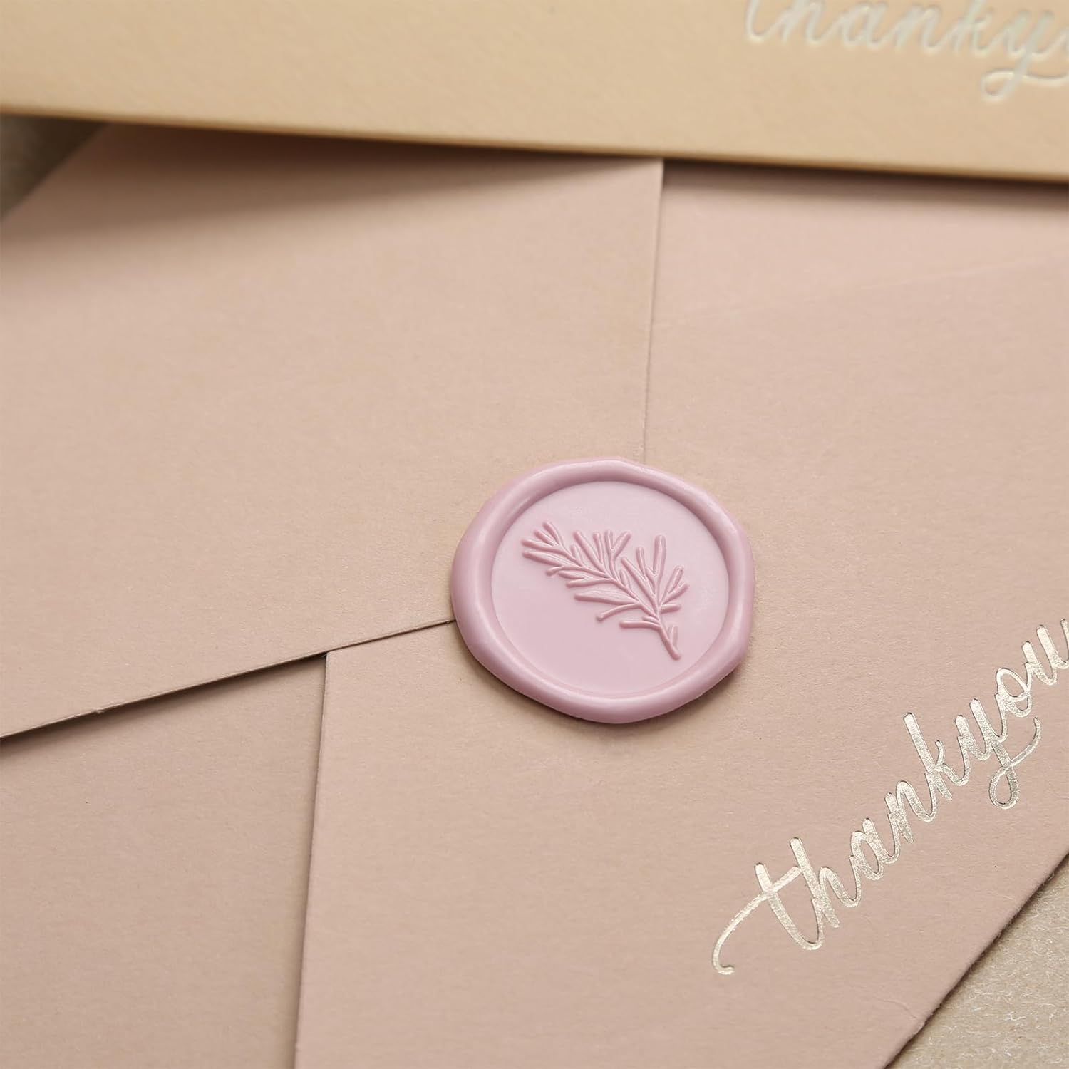 Wax Seal Stickers - Wedding Invitation Envelope Seal Stickers Self Adhesive Dusty Rose Stickers, Rosemary, 50pcs