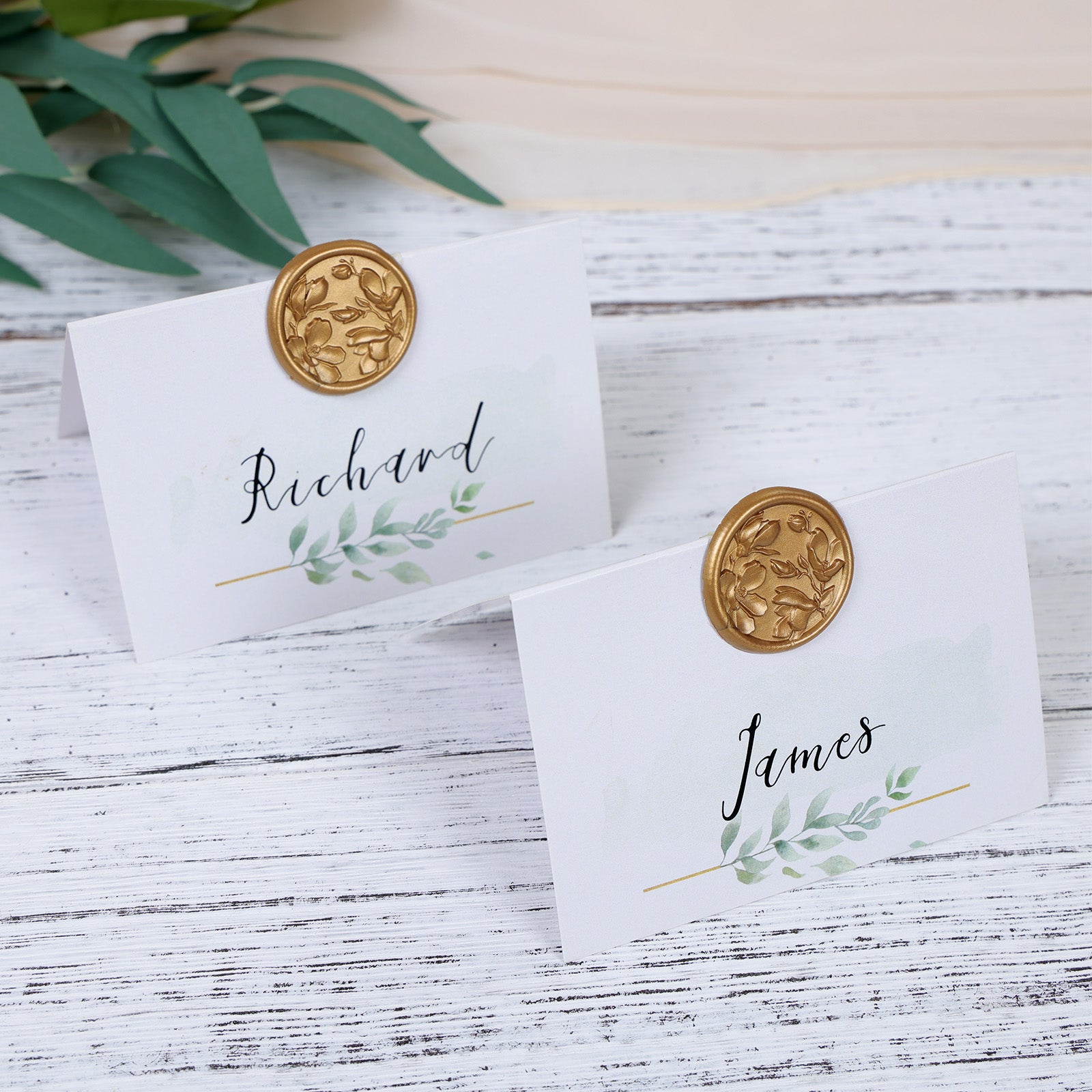 Wax Seal Stickers - 3D Magnolia Wedding Invitation Envelope Botanical Self- Adhesive Antique Gold Seal Stickers, 50 Pcs