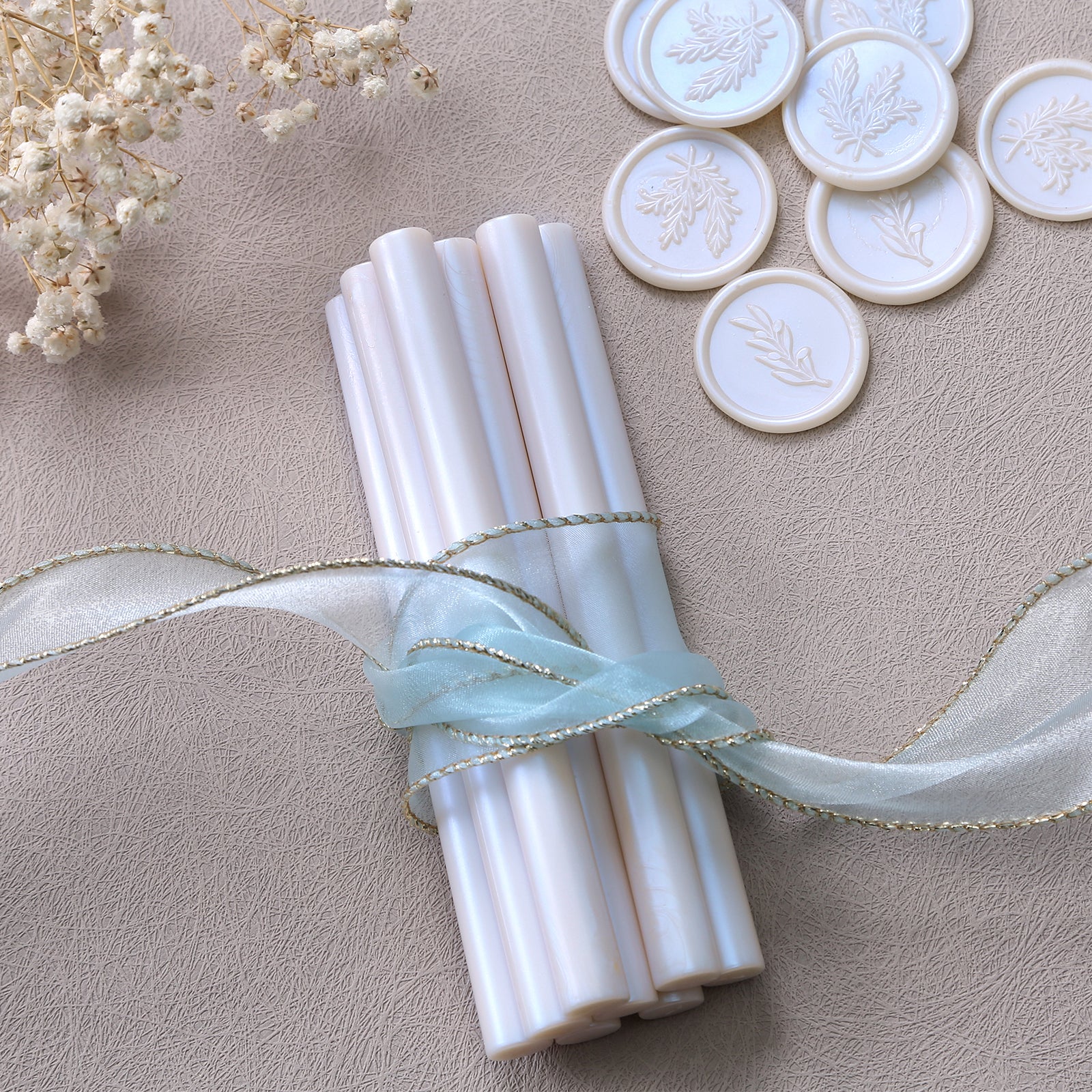 Iridescent Blue Glue Gun Sealing Wax Sticks, 8 Pack