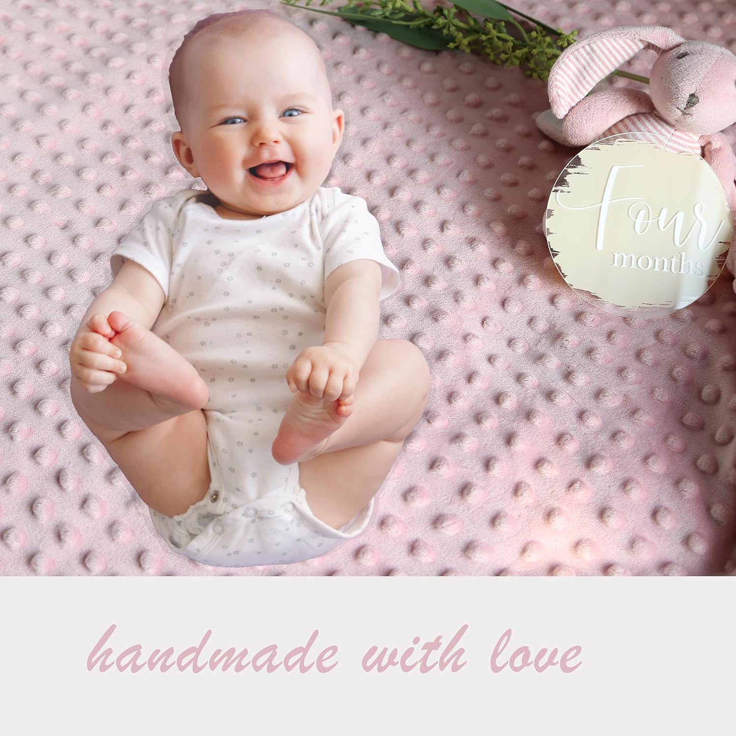 Beige Baby Monthly Milestone Cards Set of 13 with Script