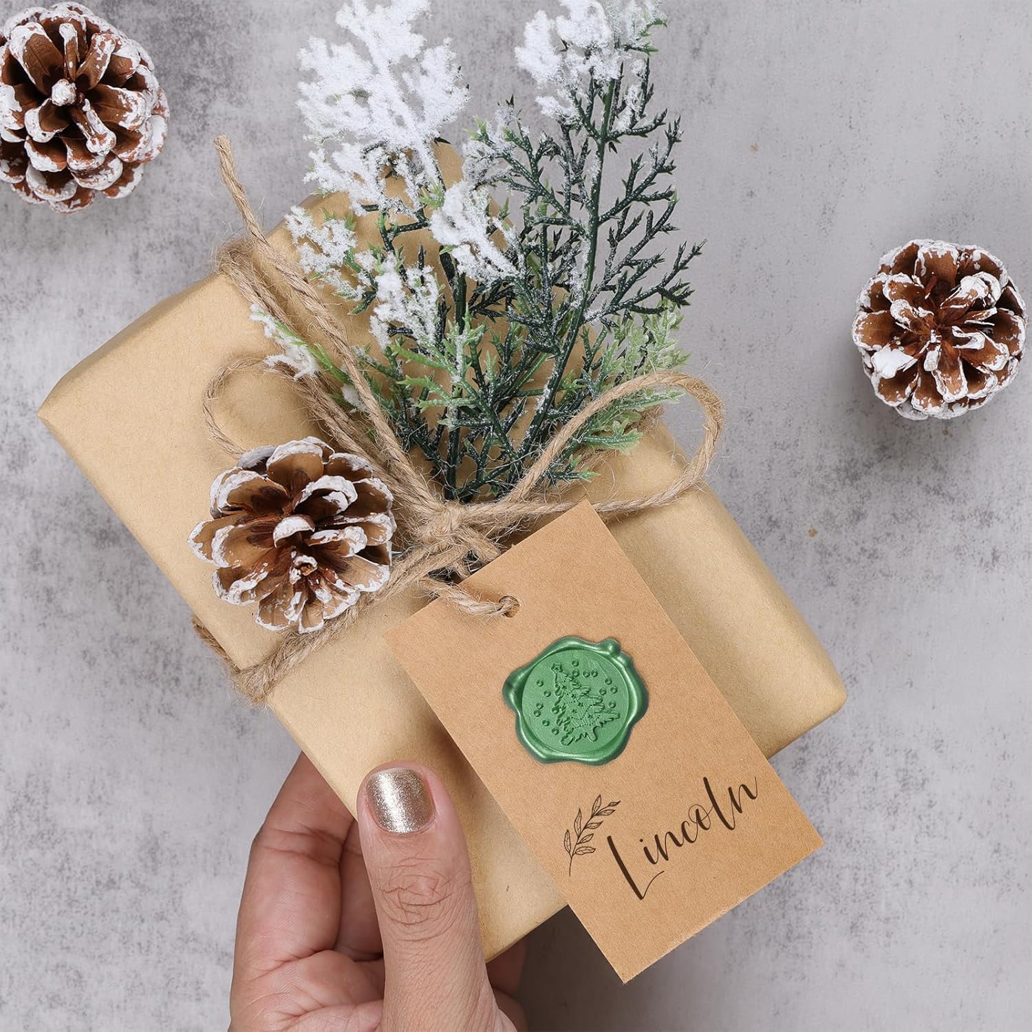 Christmas Wax Seal Stickers - Invitation Envelope Seal Stickers, 60 Pcs Self-Adhesive Gold Red Green Stickers, Perfect for Xmas, Valentines, (Merry Christmas, Christmas Tree, Snowflake)