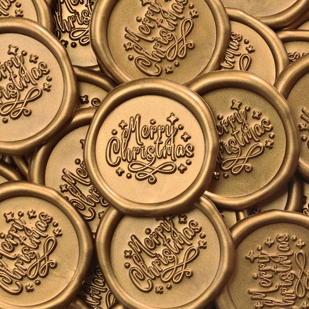Wax Seal Stickers - Wedding Invitation Envelope Seal Stickers Self Adhesive Antique Gold Stickers, 50pcs