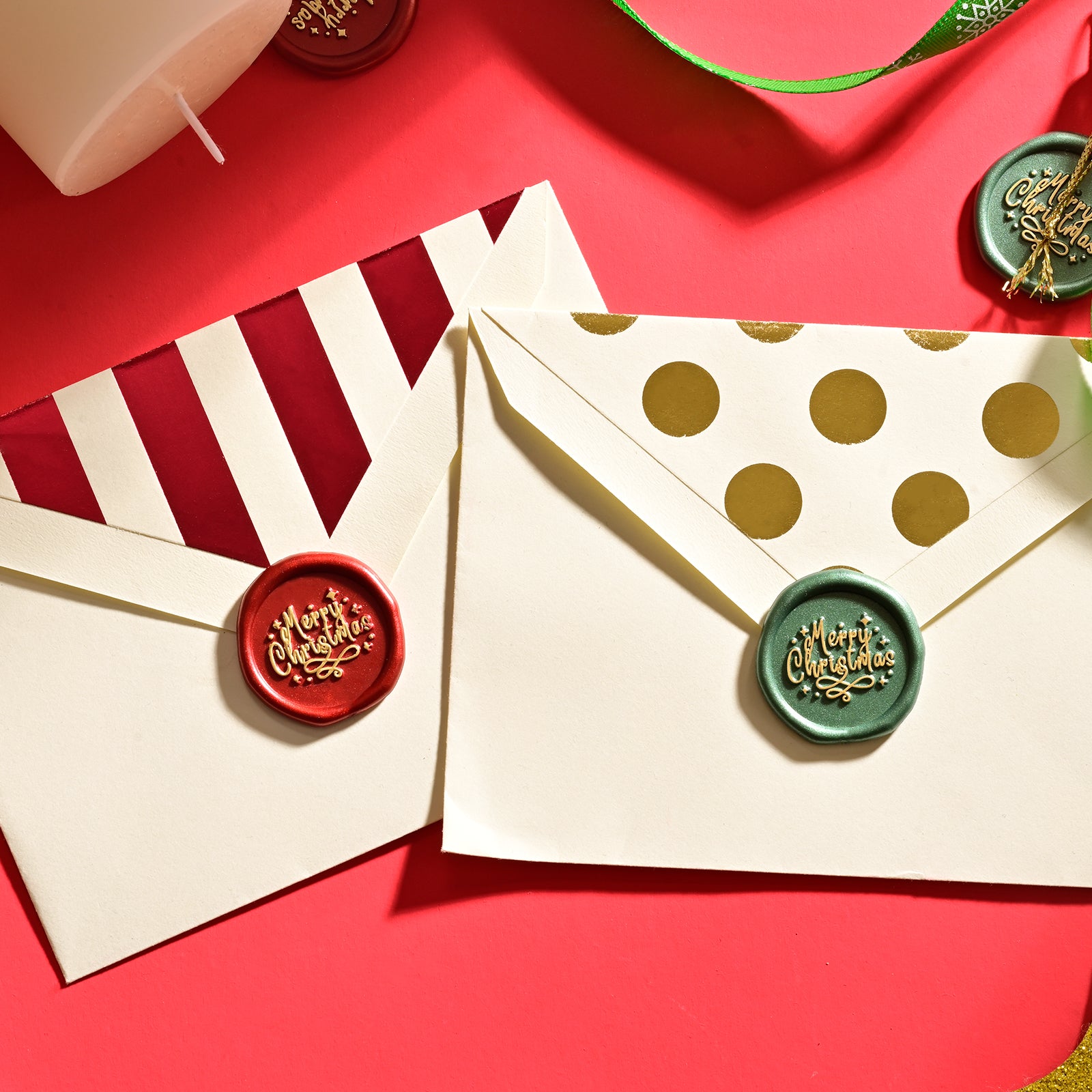 Wax Seal Stickers - Wedding Invitation Envelope Seal Stickers Self Adhesive Antique Gold with Gold Stickers, 50pcs