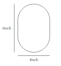 Oval White Blank Acrylic Sign 4 x 6"