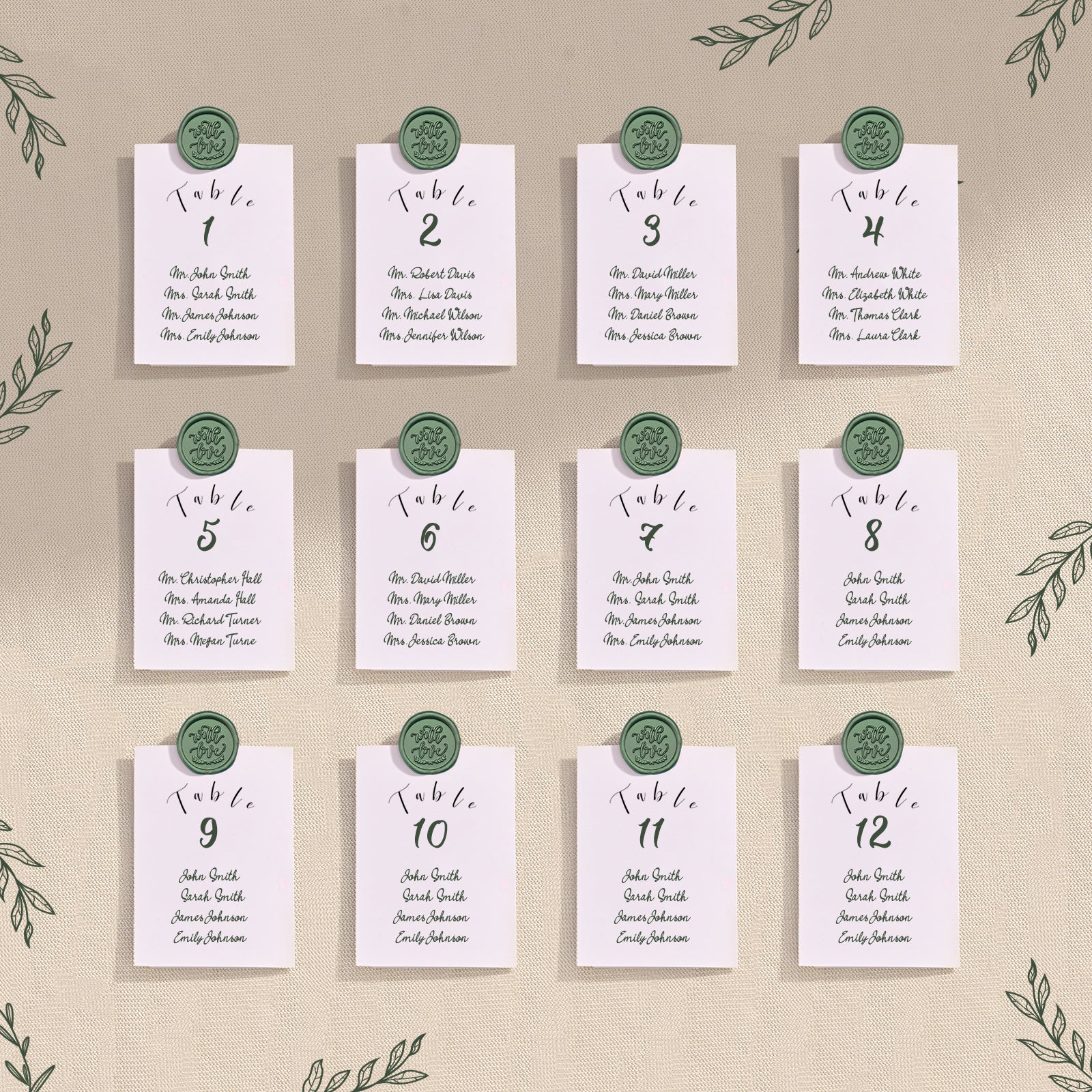 Wax Seal Stickers - Wedding Invitation Envelope Seal Stickers Self Adhesive Metallic Green Stickers, 100pcs
