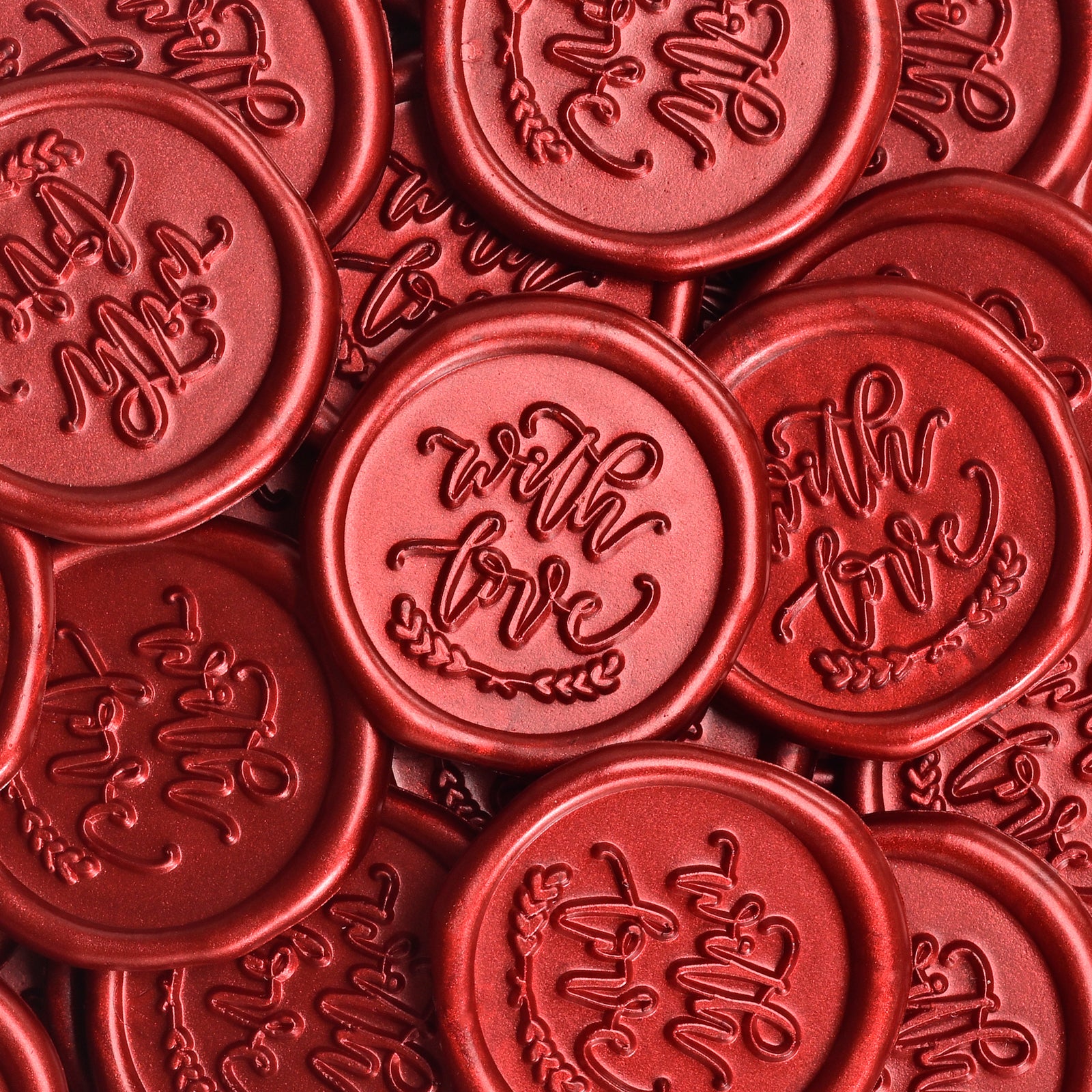 Wax Seal Stickers - Wedding Invitation Envelope Seal Stickers Self Adhesive Metallic Burgundy Red Stickers, 100pcs