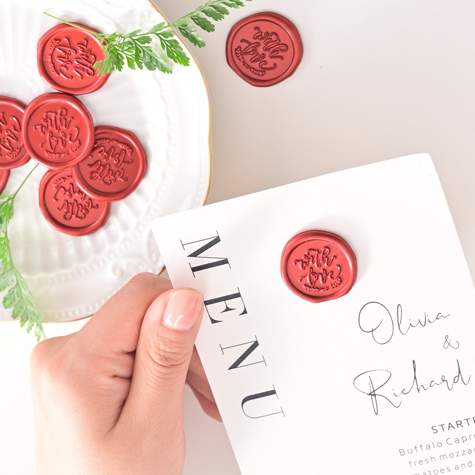 Wax Seal Stickers - Wedding Invitation Envelope Seal Stickers Self Adhesive Metallic Burgundy Red Stickers, 100pcs