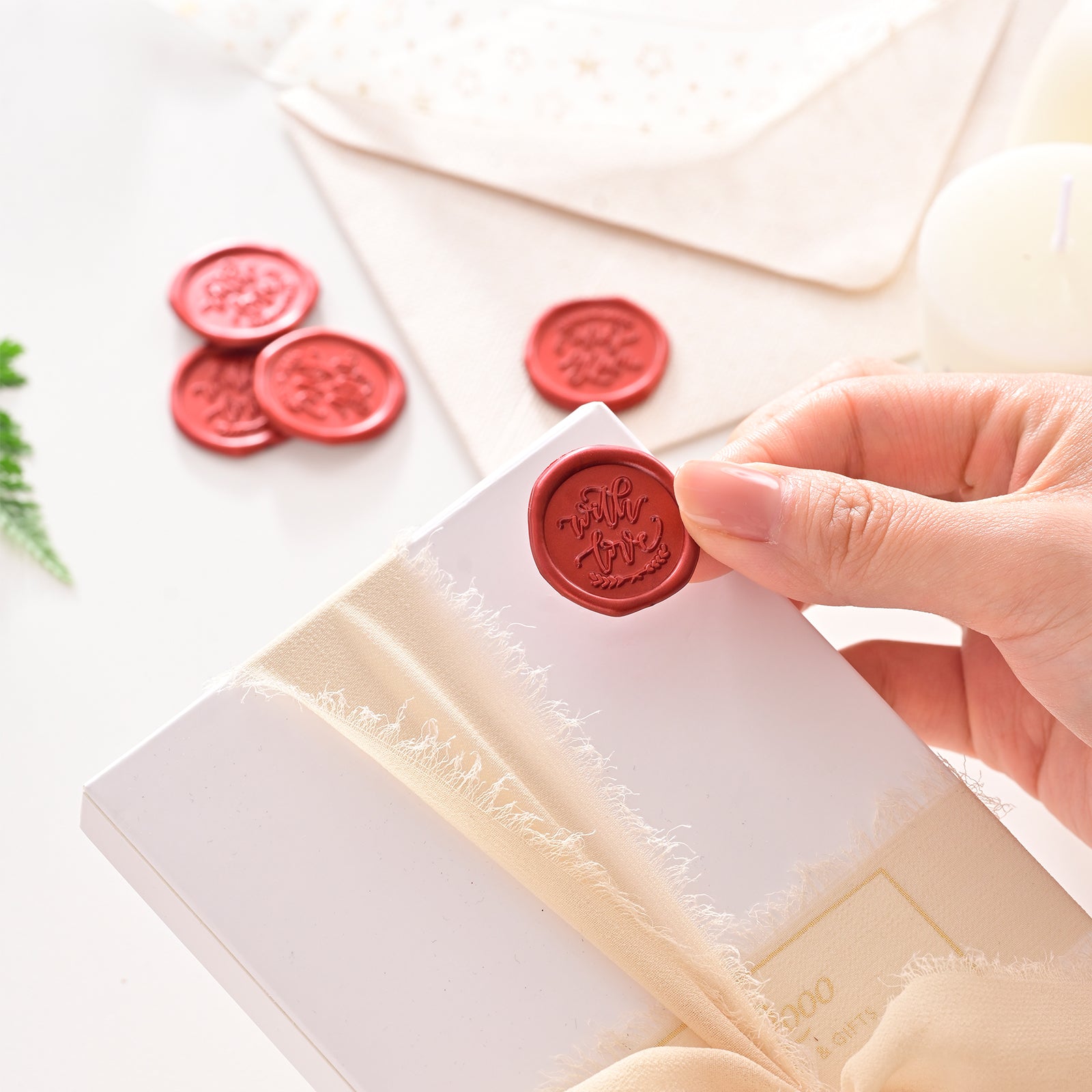 Wax Seal Stickers - Wedding Invitation Envelope Seal Stickers Self Adhesive Metallic Burgundy Red Stickers, 100pcs
