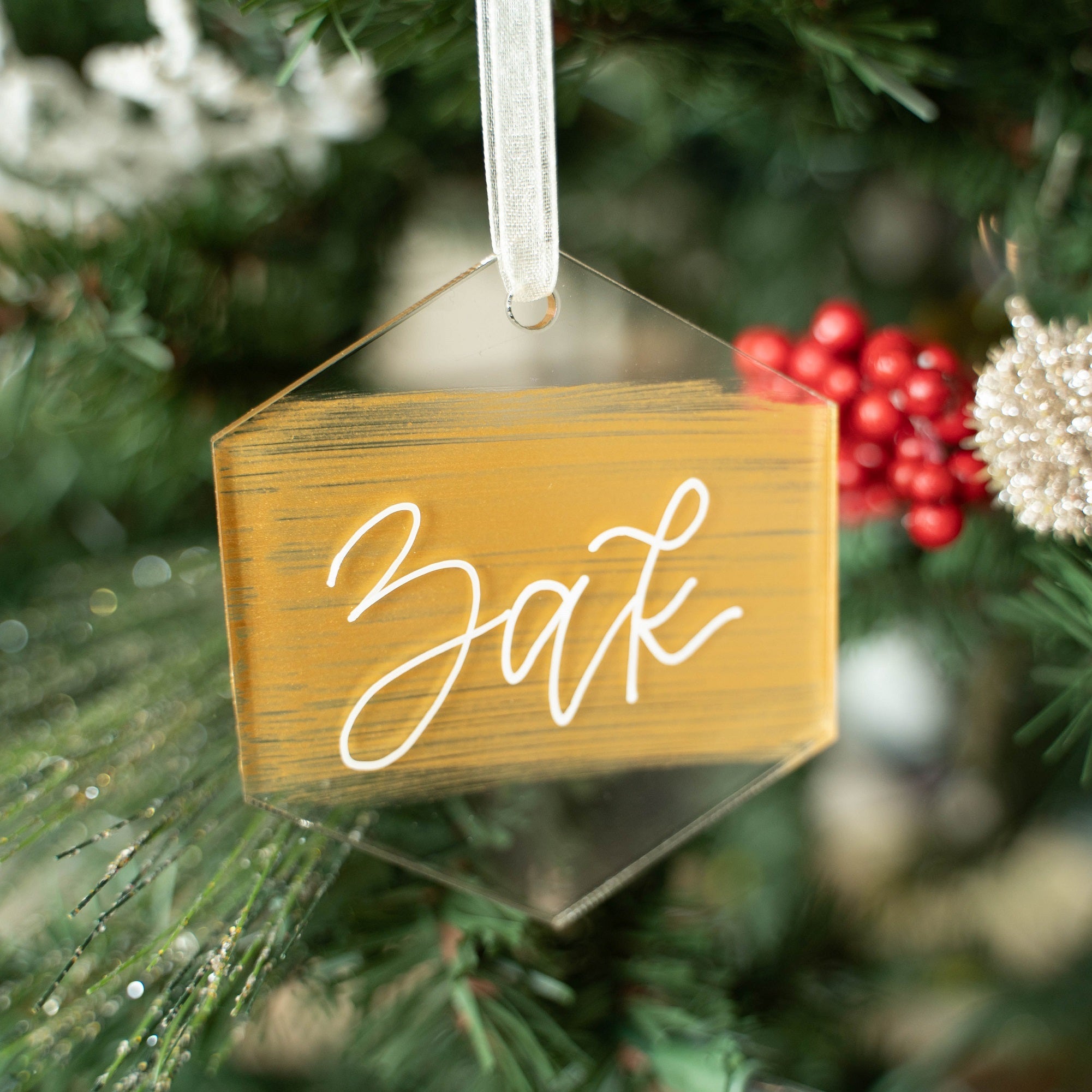 Uniqooo 3" Clear Acrylic Christmas Ornament, 4 Assorted Shape, 4mm Thickness, Wholesale