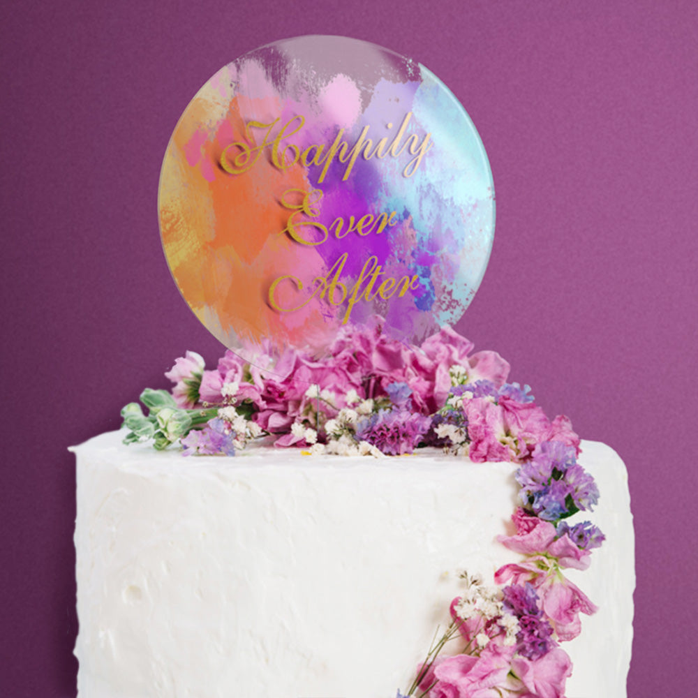 5 inch Round Acrylic Cake Topper, 20 Count