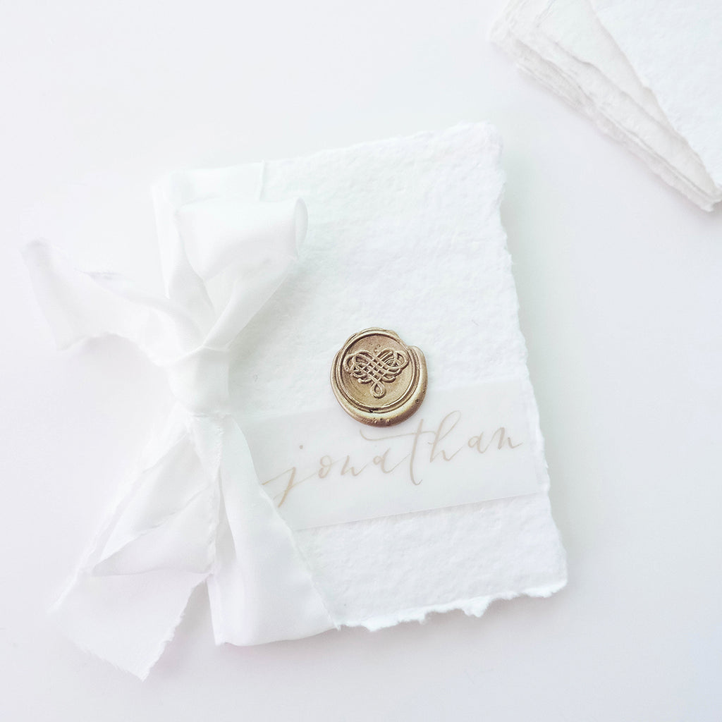 Love Heart Wedding The Knot Wax Seal Stamp