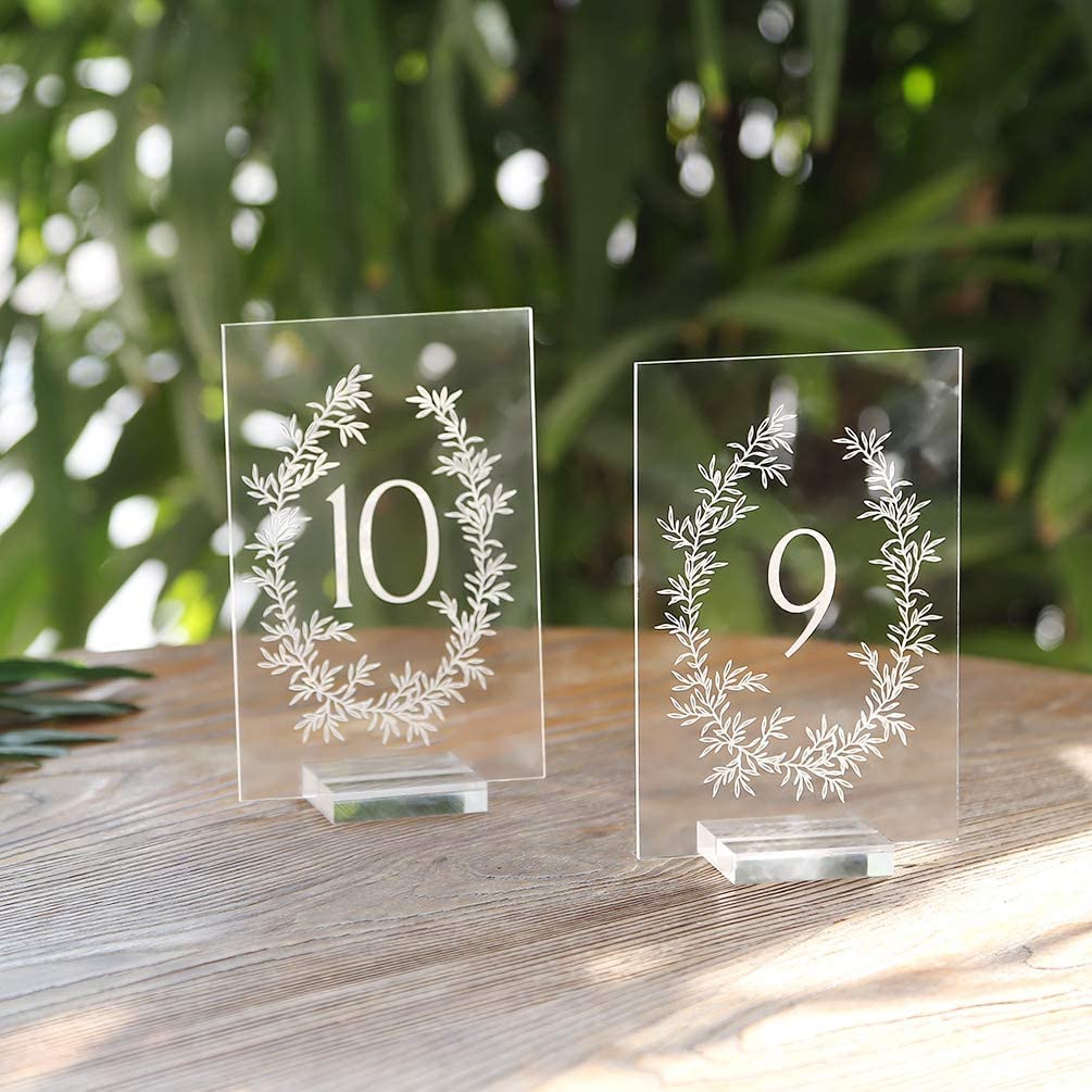2" Small Acrylic Stand | Wedding Sign Holders, 35 Count