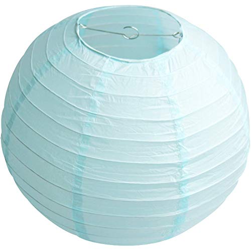 UNIQOOO 18Pcs Premium Assorted Size/Color Blue Paper Lantern Set, Reusable Hanging Decorative Japanese Chinese Paper Lanterns, Easy Assemble, for Birthday Wedding Baby Shower Holiday Party ( Only Delivery to US)