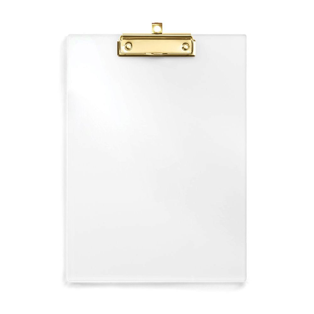 Clear Acrylic Clipboard with Gold Clip