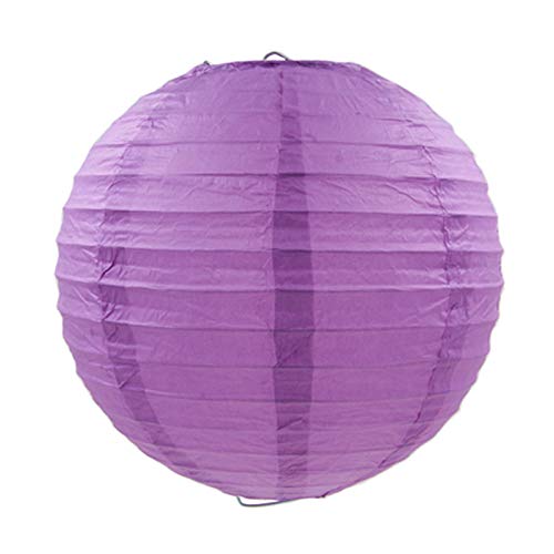 UNIQOOO 18Pcs Premium Assorted Size/Color Purple Paper Lantern Set, Reusable Hanging Decorative Japanese Chinese Paper Lanterns, Easy Assemble, for Birthday Wedding Baby Shower Holiday Party ( Only Delivery to US)