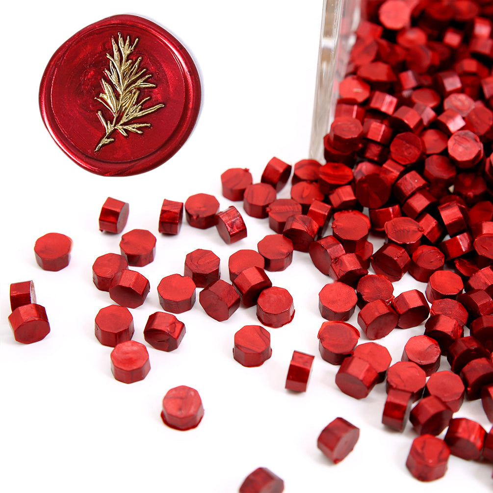 Burgundy Wine Red Sealing Wax Beads, 180 Count