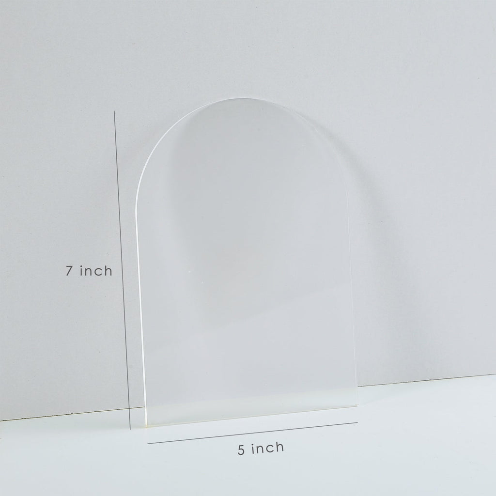 5x7" Arch Acrylic Blanks with acrylic stand, Frosted, 40 Set