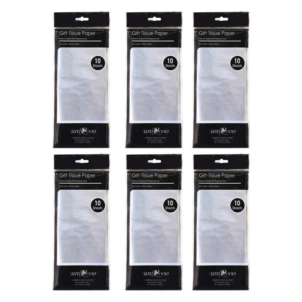 60 Sheets Silver Gift Tissue Paper Bulk Pack