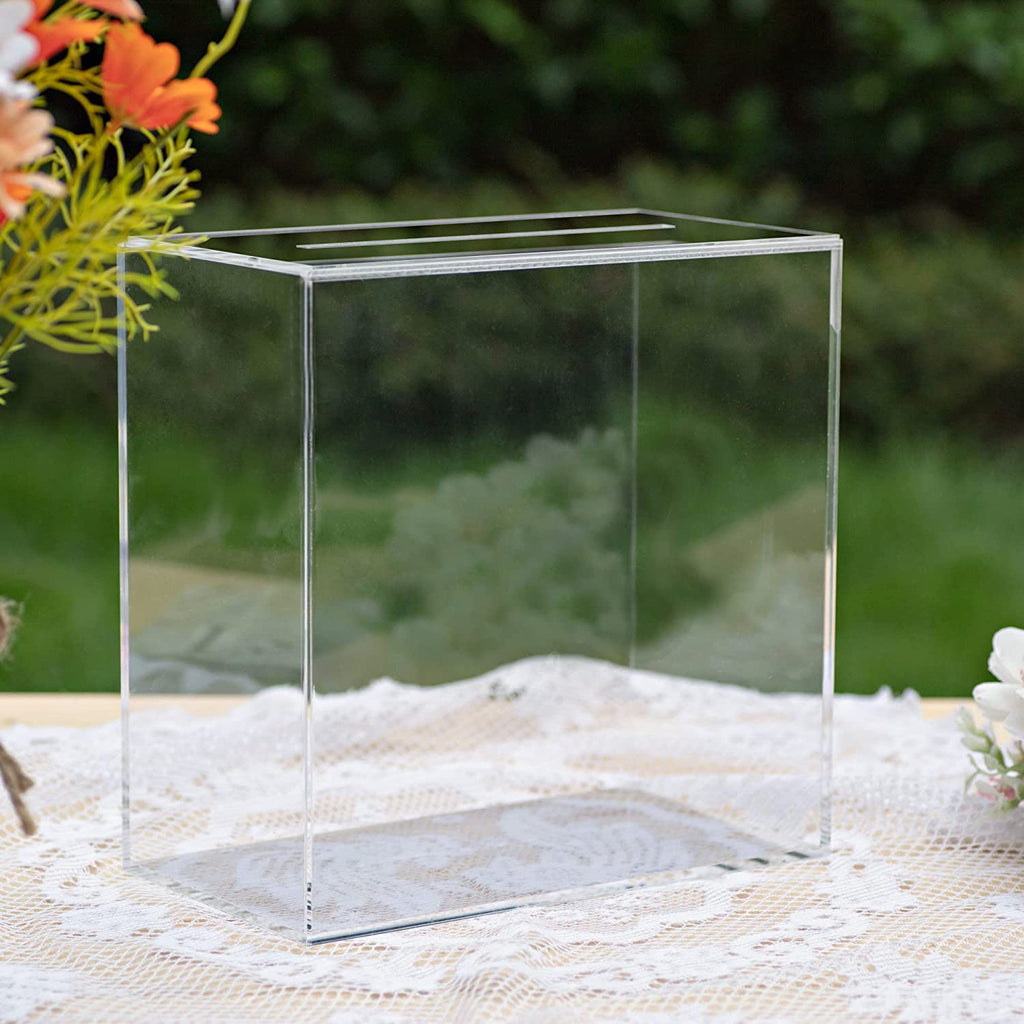 Acrylic Card Box, Clear / No Print