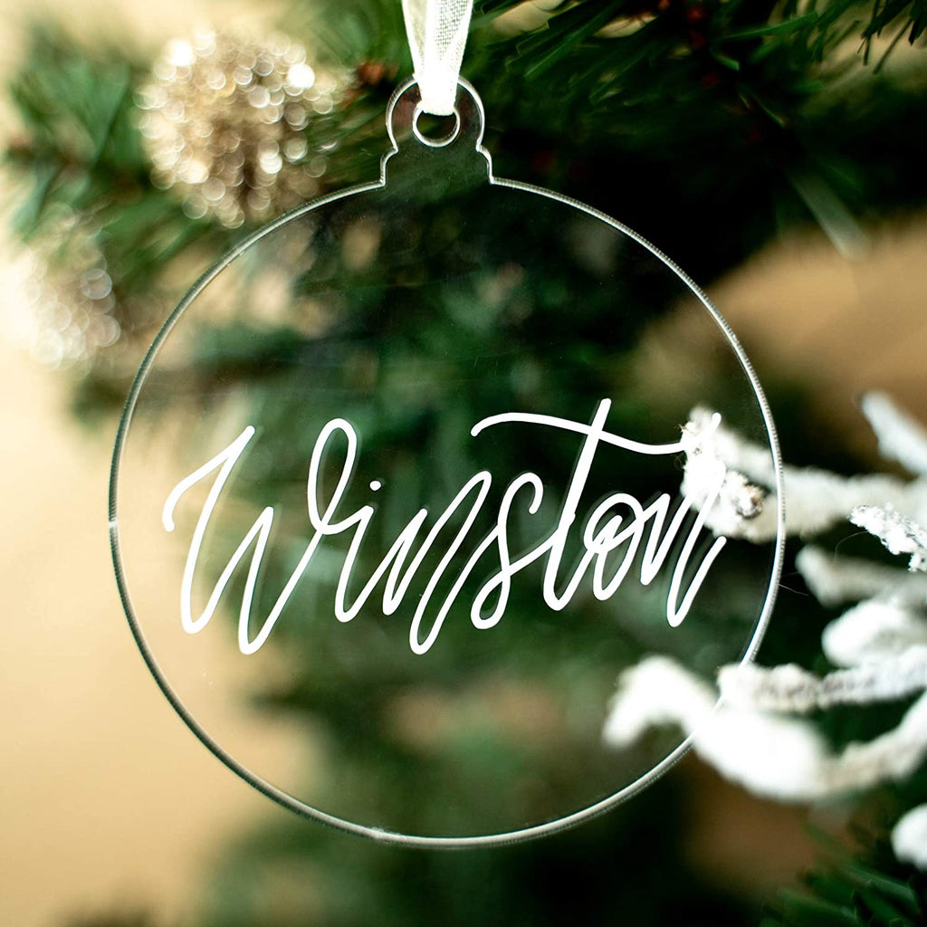Clear Round Acrylic Christmas Ornament, 940 Pack