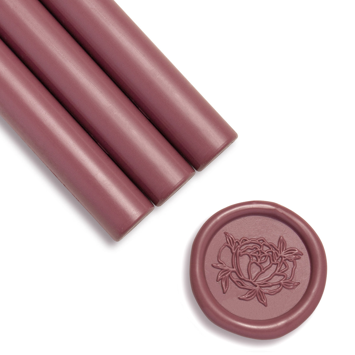 UNIQOOO Mailable Glue Gun Sealing Wax Sticks for Wax Seal Stamp - Mauve  Dusty Lilac Purple, Great for Wedding Invitations, Cards Envelopes, Snail
